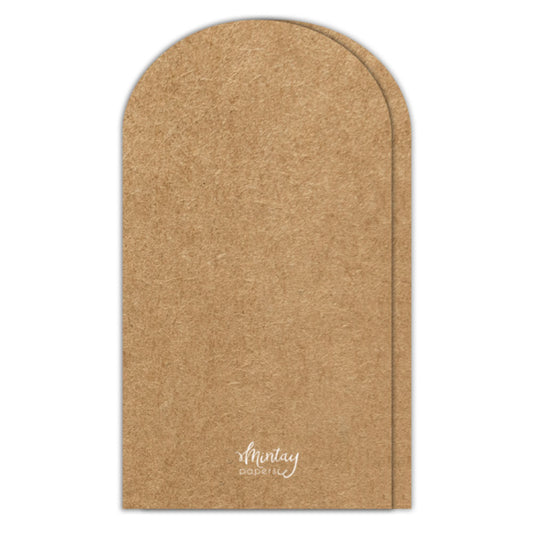 Arch Card Base - Kraft (5 pcs)