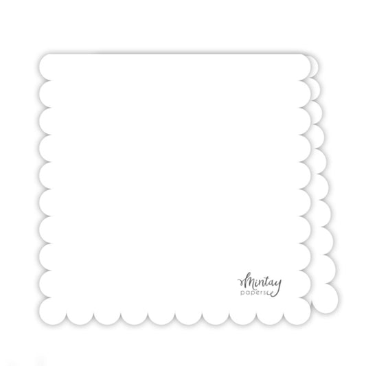 Scalloped Card Base - White (5 pcs)