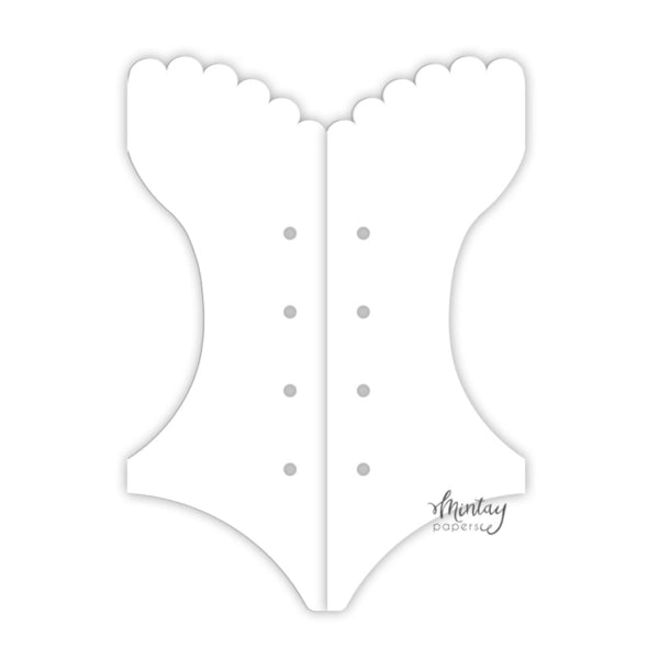 Corset Card Base - White (5 pcs)