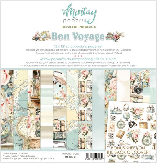 Bon Voyage 12”x12” Paper Set