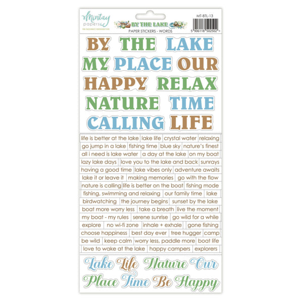 By The Lake Sticker Sheet - Words