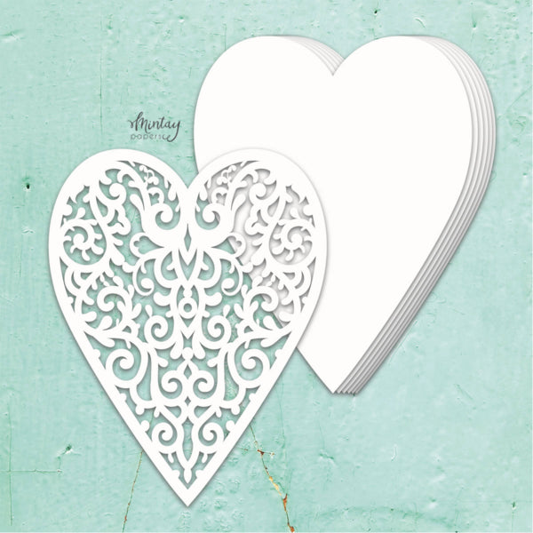 Heart Chipboard Album Base