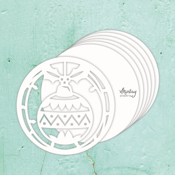 Xmas Bauble Chipboard Album Base