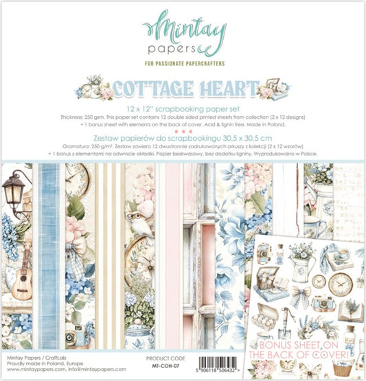 Cottage Heart 12”x12” Paper Set