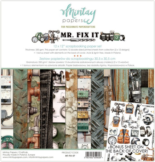 Mr. Fix It 12”x12” Paper Set