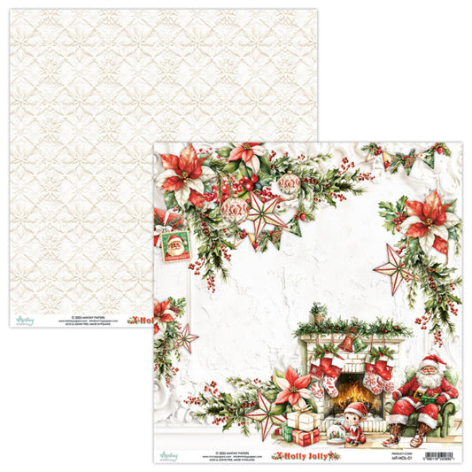 Holly Jolly 01 Single Sheet (12"x12")