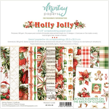 Holly Jolly 8”x8” Pad