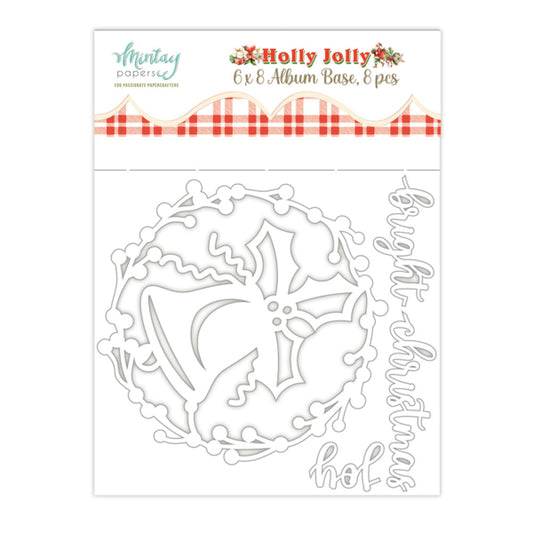 Holly Jolly Chipboard Album Base