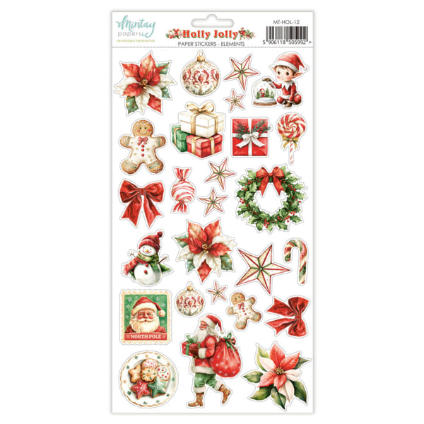 Holly Jolly Sticker Sheet - Elements
