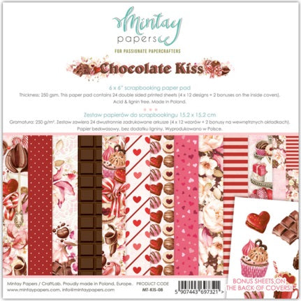 Chocolate Kiss 6”x6” Scrapbooking Pad