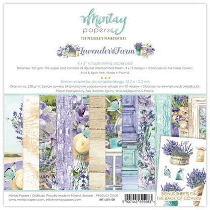 Lavender Farm 6”x6” Scrapbooking Pad