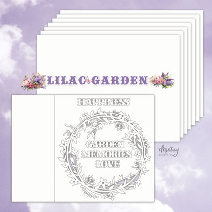 Lilac Garden Chipboard Album Base