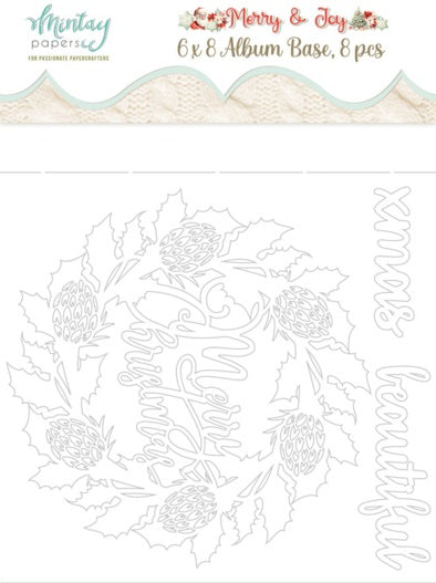 Merry and Joy Chipboard Album Base