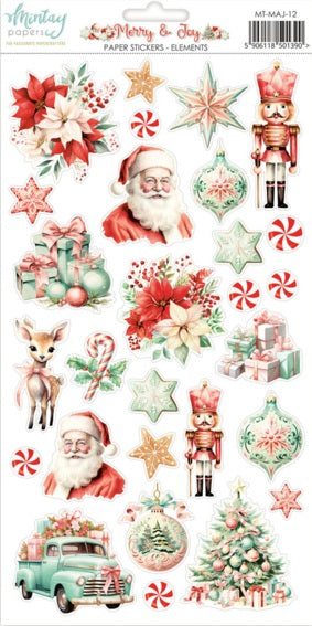 Merry and Joy Elements Sticker Sheet