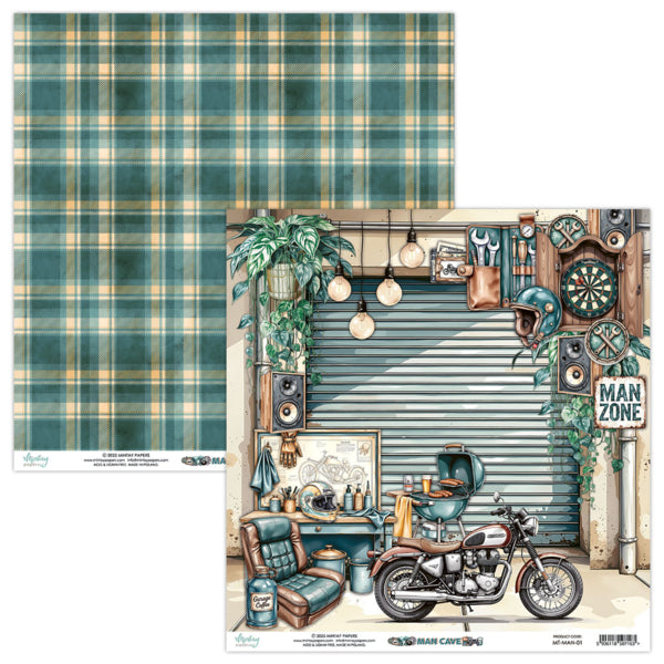 Man Cave 12”x12” Paper Set