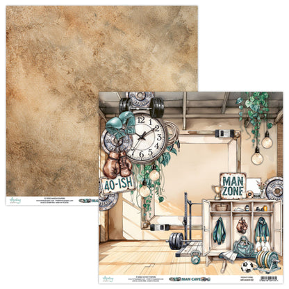 Man Cave 12”x12” Paper Set