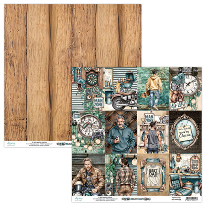 Man Cave 12”x12” Paper Set