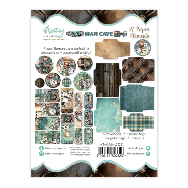 Man Cave Paper Elements