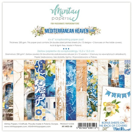 Mediterranean Heaven 6”x6” Scrapbooking Pad