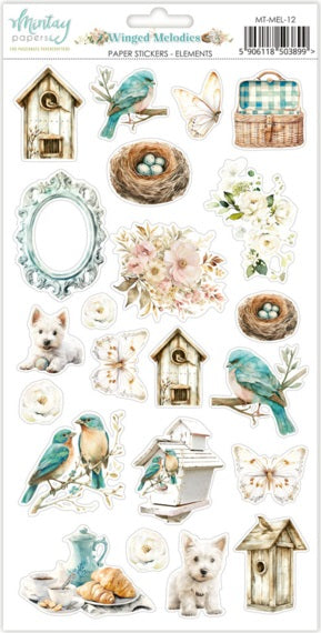 Winged Melodies Sticker Sheet - Elements
