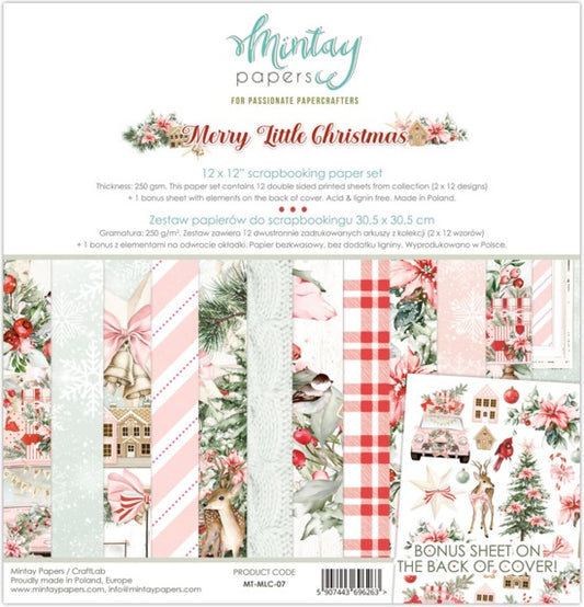 Merry Little Christmas 12”x12” Paper Set