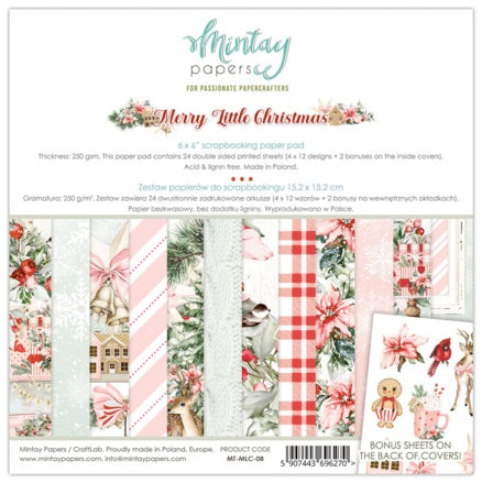 Merry Little Christmas 6”x6” Scrapbooking Pad