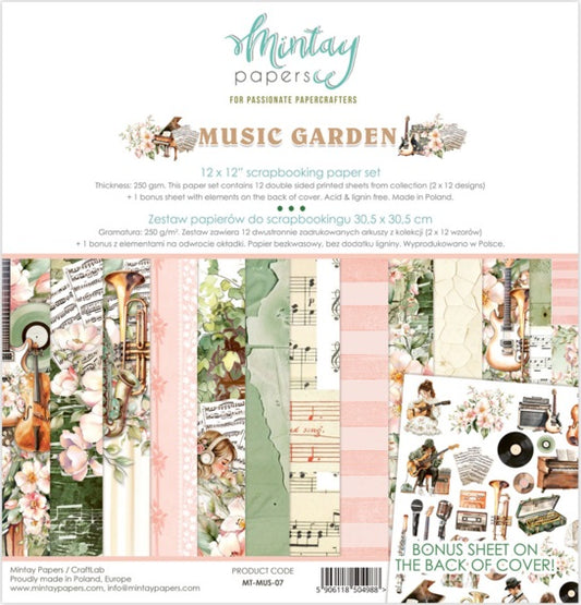 Music Garden 12”x12” Paper Set
