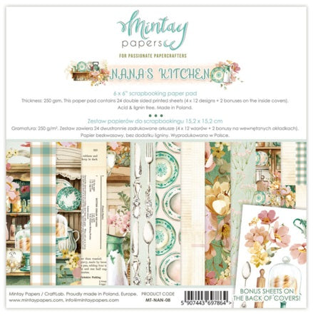 Nana's Kitchen 6”x6” Scrapbooking Pad