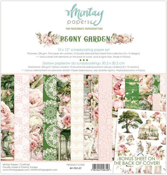 Peony Garden 12”x12” Paper Set