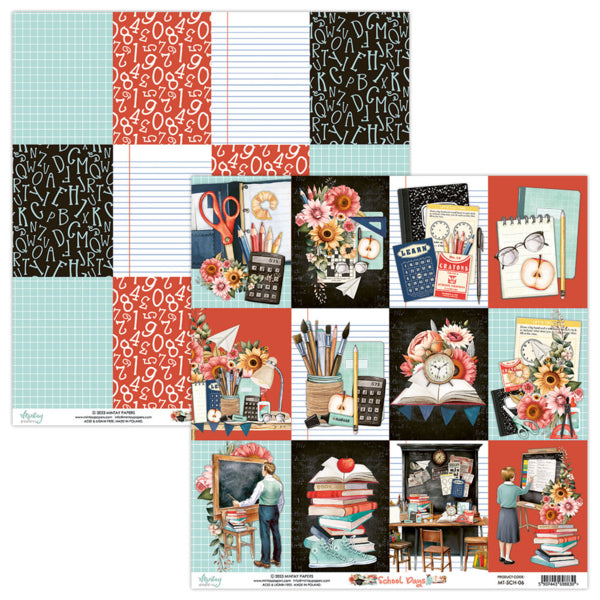 School Days 6”x6” Scrapbooking Pad