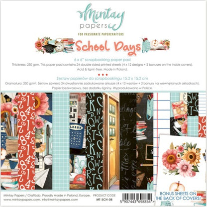 School Days 6”x6” Scrapbooking Pad