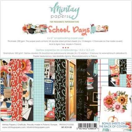 School Days 6”x6” Scrapbooking Pad