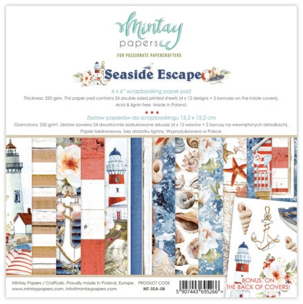 Seaside Escape 6”x6” Scrapbooking Pad