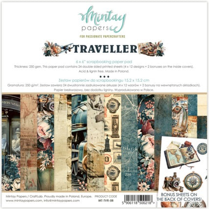 Traveller 6”x6” Scrapbooking Pad