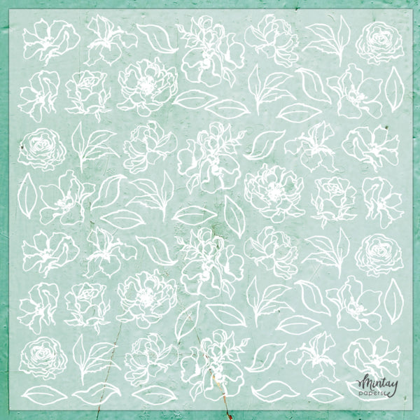 Flowers 12"x12" Decorative Vellum