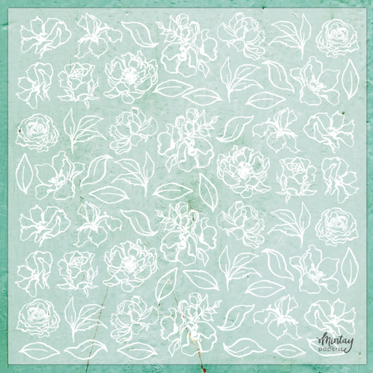 Flowers 12"x12" Decorative Vellum