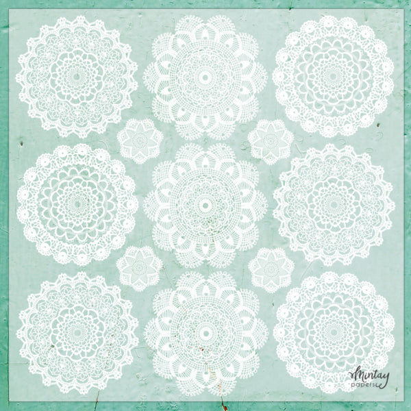 Doilies 12"x12" Decorative Vellum