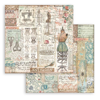 Brocante Antiques 12"x12" Scrapbooking Pad