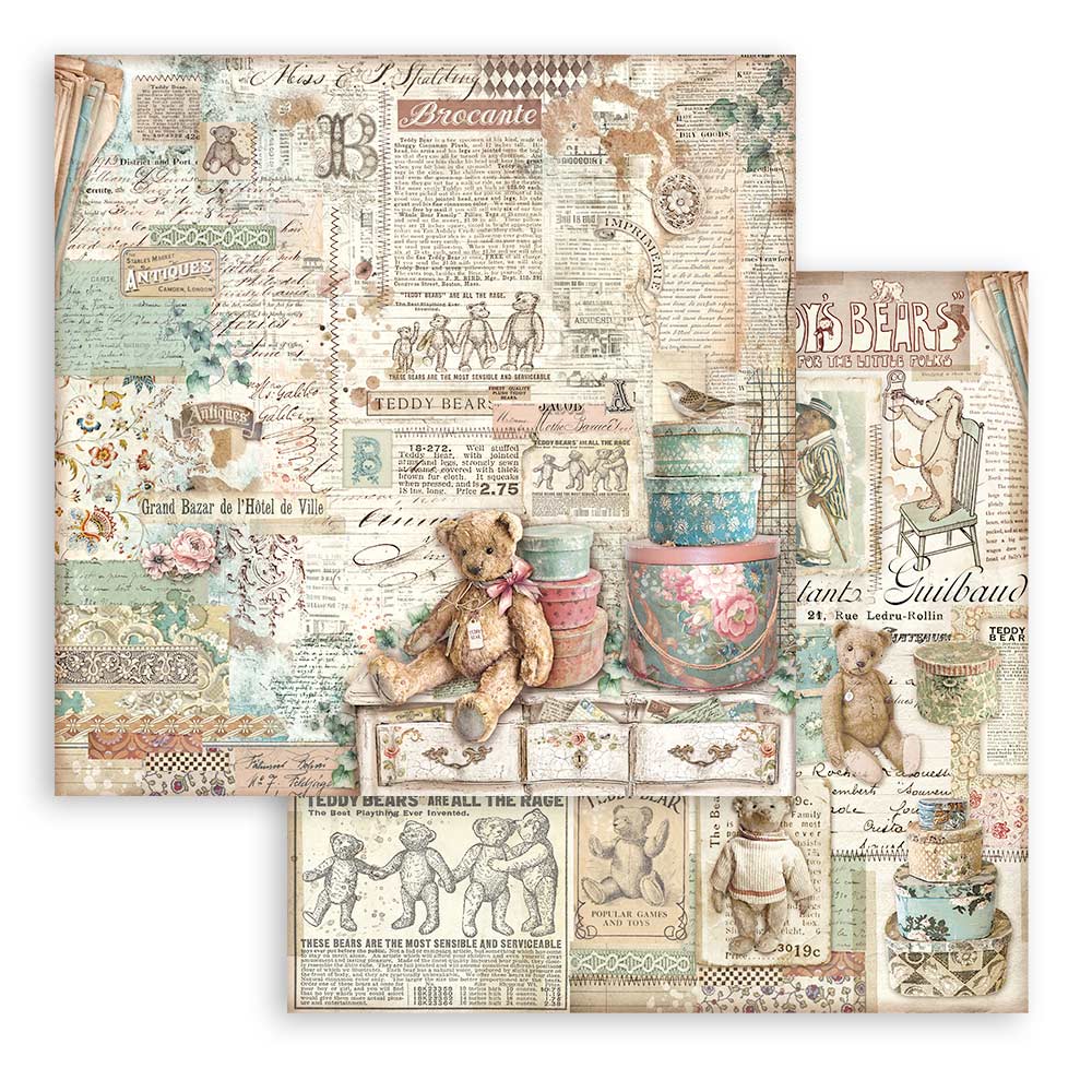 Brocante Antiques 12"x12" Scrapbooking Pad