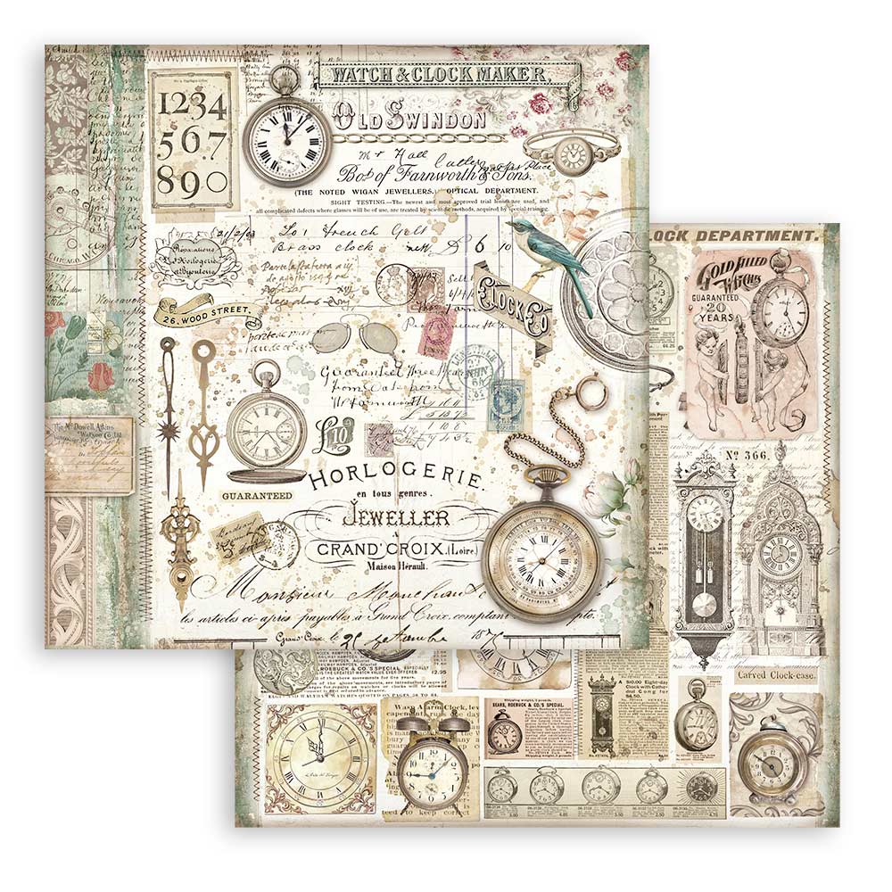 Brocante Antiques 12"x12" Scrapbooking Pad