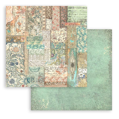 Brocante Antiques Backgrounds 12"x12" Scrapbooking Pad