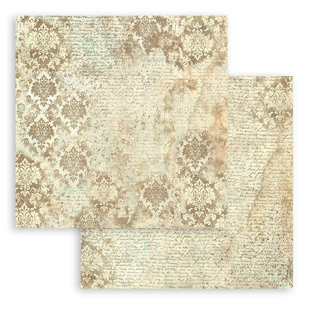 Brocante Antiques Backgrounds 12"x12" Scrapbooking Pad