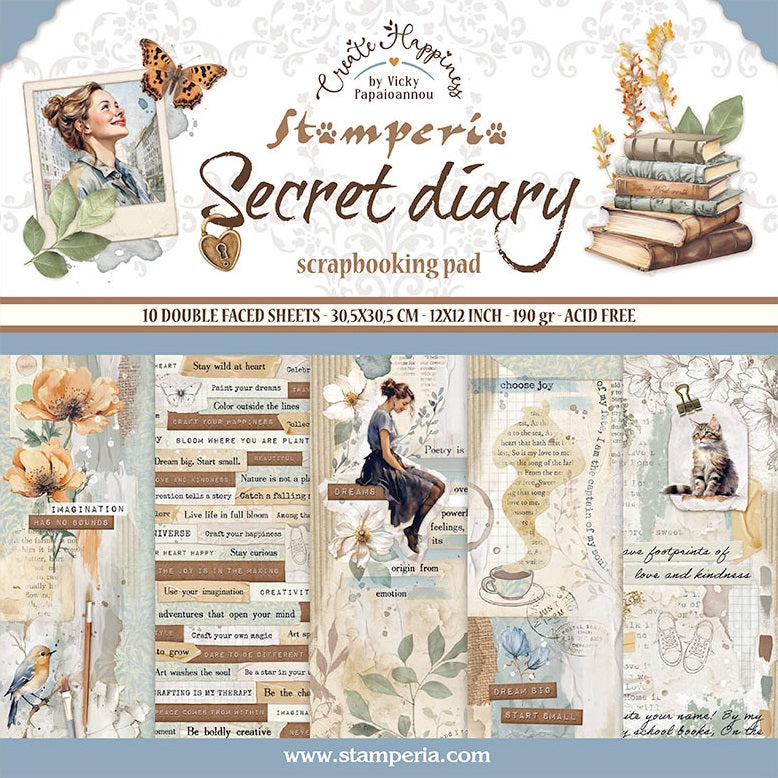 Secret Diary 12"x12" Scrapbooking Pad