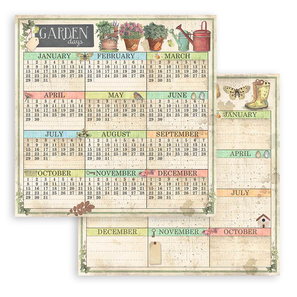 Garden 8"x8" Scrapbooking Pad