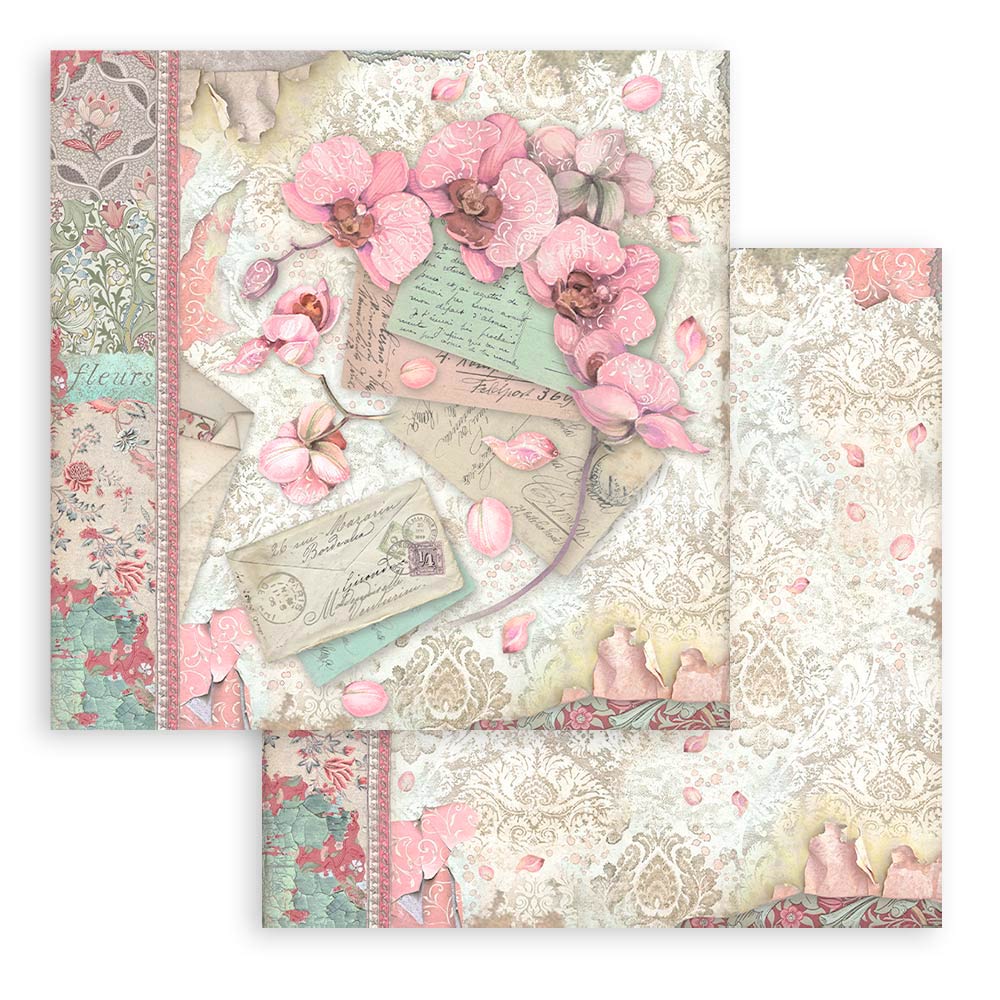 Orchids & Cats 12"x12" Scrapbooking Pad