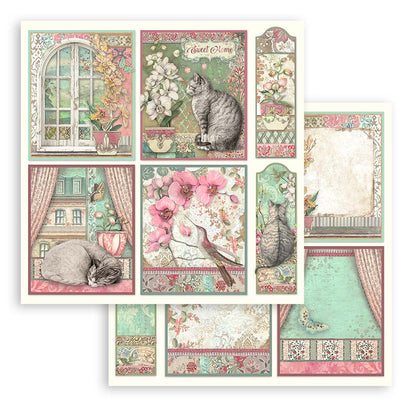 Orchids & Cats 12"x12" Scrapbooking Pad