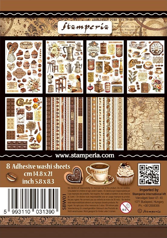 Coffee and Chocolate Washi Pad