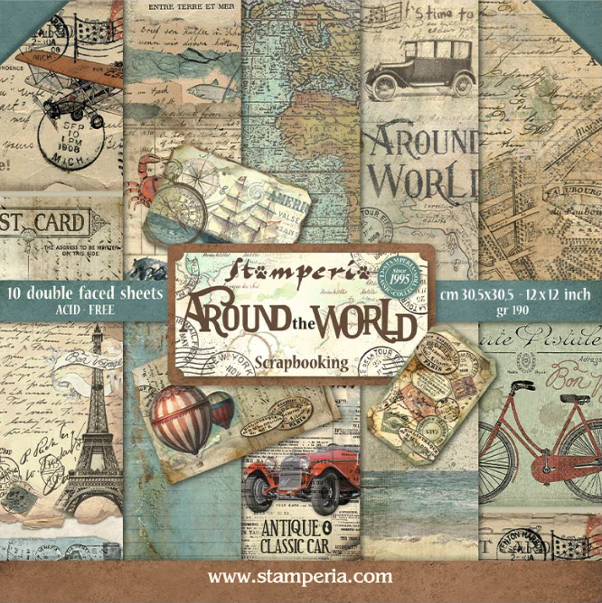 Around the World 12"x12" Scrapbooking Pad