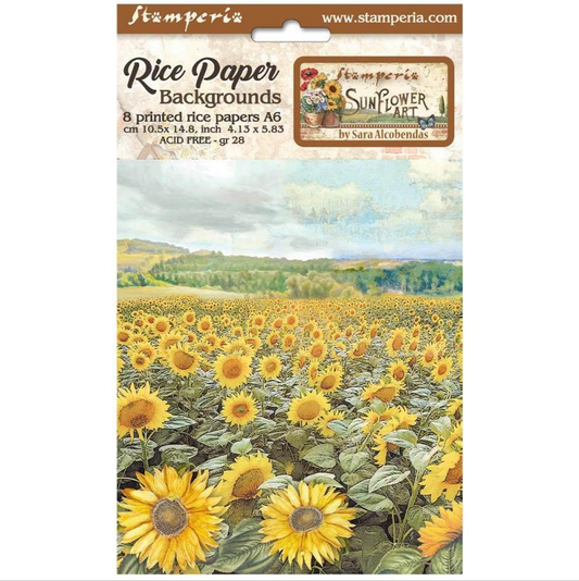 Sunflower Art A6 Rice Paper Set