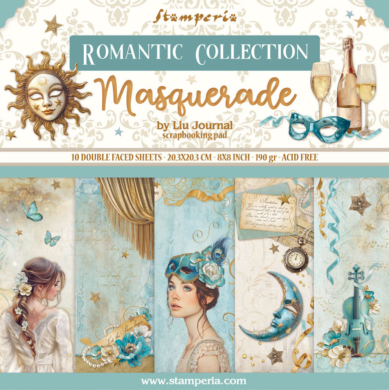 Masquerade 8"x8" Scrapbooking Pad